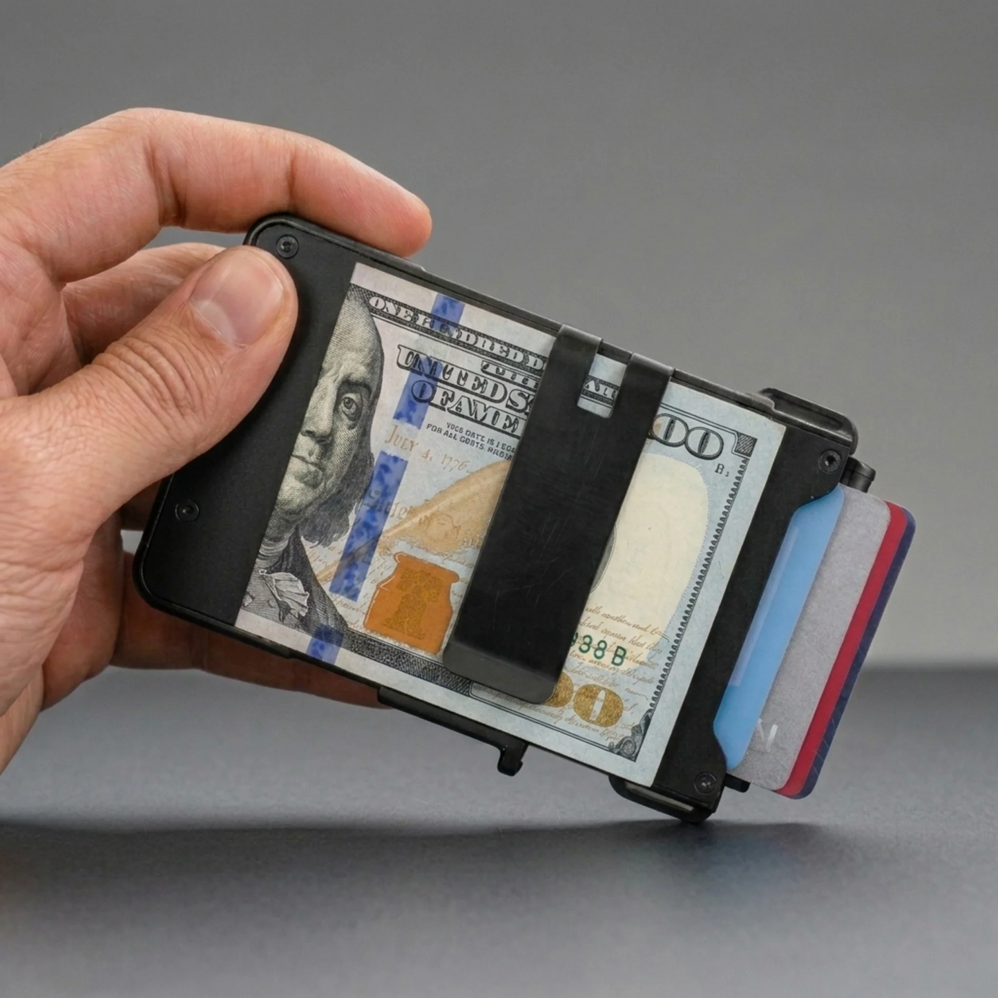 Slim RFID Blocking Wallet for Men Rolls Cart
